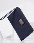 Cosmopolitan Saffiano Leather Wallet, Blue Color