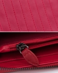 Cosmopolitan Saffiano Leather Wallet, Red Color