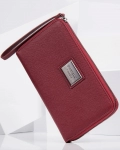 Burgundy Wristlet Wallet, Red Color