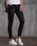 Fearless Jeans With Lace, Black Color