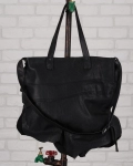 Personality Leather Crossbody Bag, Black Color