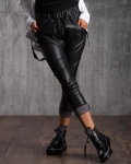 Valiant Faux Leather Trousers, Black Color