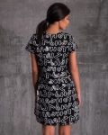 Alphabet Sequin Dress, Black Color
