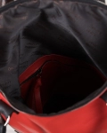 This Fire Burns Leather Bag With Studs, Red Color