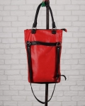 This Fire Burns Leather Bag With Studs, Red Color