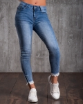 Miracle Jeans With Lace Trim, Blue Color
