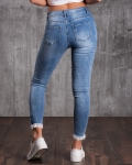 Miracle Jeans With Lace Trim, Blue Color