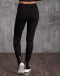 Jasmine Zip Cuff Trousers, Black Color