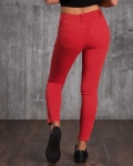 Jasmine Zip Cuff Trousers, Red Color