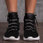 Los Angeles Sock Sneakers, Black Color