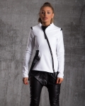 Reserve Jacket With Asymmetric Zip Closure, Black Color