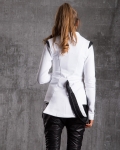 Reserve Jacket With Asymmetric Zip Closure, Black Color