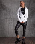 Reserve Jacket With Asymmetric Zip Closure, White Color