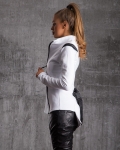 Reserve Jacket With Asymmetric Zip Closure, White Color