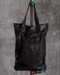 Perspective Leather Bag, Black Color