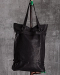 Perspective Leather Bag, Black Color