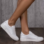 Denver leather sneakers, White Color