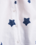 Delta embroidered shirt, White Color