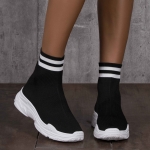 Boulevard Sock Sneakers, Black Color