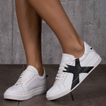 Explore Leather Sneakers, White Color