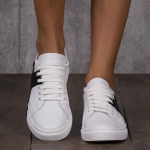 Explore Leather Sneakers, White Color