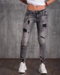 Port Distressed Slim fit jeans, Grey Color