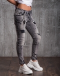 Port Distressed Slim fit jeans, Grey Color