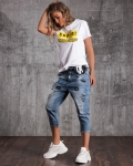 Punk Love Boyfriend Jeans, Blue Color