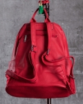 Rachel Faux Leather Backpack, Red Color