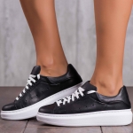 Countess leather sneakers, Black Color