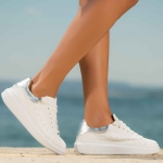 Countess leather sneakers, White Color