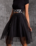 Harmonia Mesh Skirt, Black Color