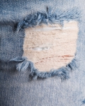 Riri Distressed Jeans, Blue Color