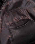 Regal Leather Studded Backpack, Black Color