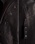 Regal Leather Studded Backpack, Black Color