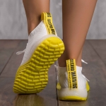 Lemonade Sock Sneakers, White Color