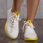 Lemonade Sock Sneakers, White Color