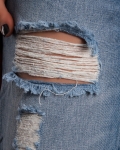 Break The Rules Ripped Jeans, Blue Color