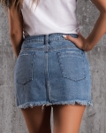 Naughty Denim Skirt, Blue Color