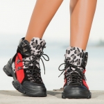 Alvarez Lace-Up Boots, Black Color