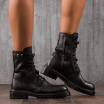 Intense Ankle Boots With Studs, Black Color
