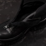 In Vogue Boots With Front Zip Detail, Black Color