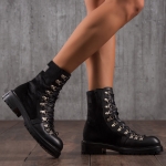 Modesto Leather Boots, Black Color