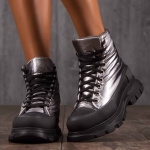 Extreme Ankle Boots, Silver Color
