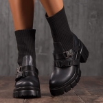 Delusion Sock Boots, Black Color