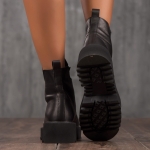 Rockstar Leather Ankle Boots, Black Color