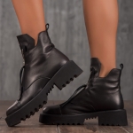 Rockstar Leather Ankle Boots, Black Color