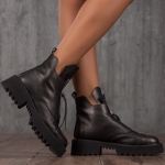 Rockstar Leather Ankle Boots, Black Color