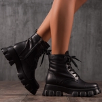 Trinity Leather Boots, Black Color