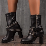 Master Studded Boots, Black Color
